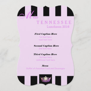 Miss America Black Stripe Luncheon Program Card