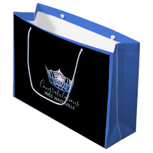 Miss America Blue Crown 2-Tone Gift Bag-Large Large Gift Bag