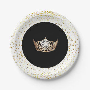 Miss America Crown 7" Party Paper Plates-Stars Plate