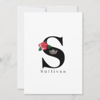 Miss America Crown Flat Note Cards-Rose