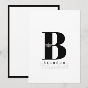 Miss America Crown Flat Note Cards-Sky Black Card