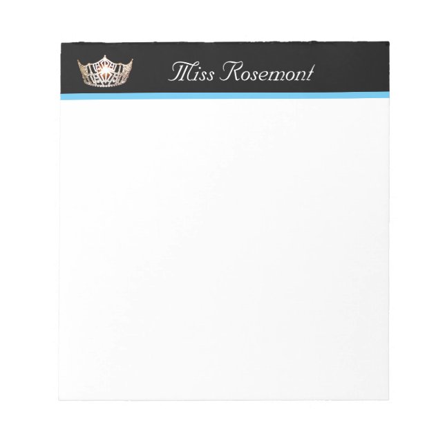 Miss America Crown Notepad (Front)