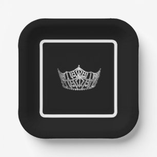 Miss America Crown Pageant Party Paper Plate