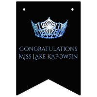 Miss America Crown Party Bunting Banner