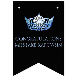 Miss America Crown Party Bunting Banner