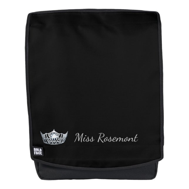 Miss America Crown Personalised Bold Face Backpack (Front)