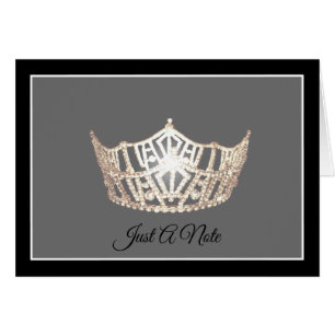 Miss America Gold Crown Note Card