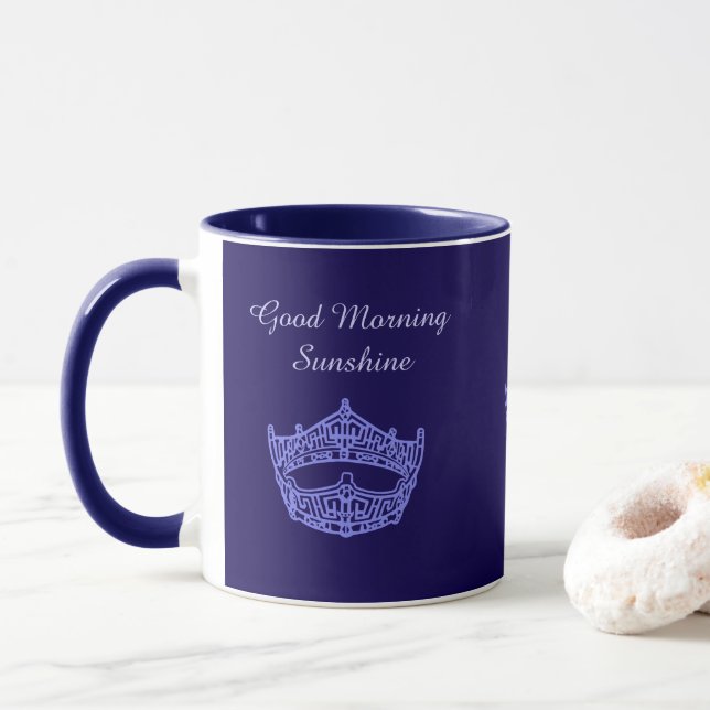 Miss America Good Morning Sunshine Crown Mug (With Donut)