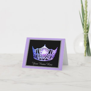 Miss America Lavender Crown Thank You Card-Printed