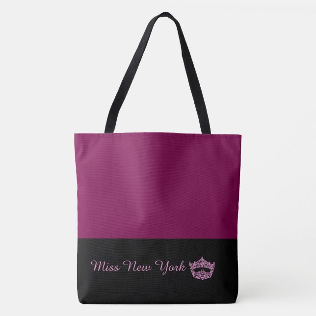 Miss America Like Crown Large Wine Tote Bag (Front)