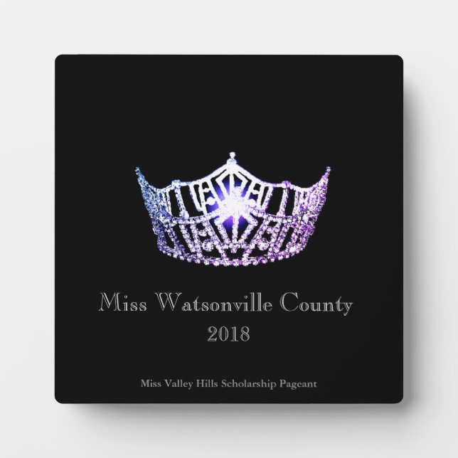 Miss America Lilac Crown Titleholder Plaque (Front)