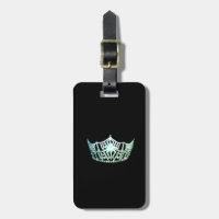 Miss America Mint Crown Luggage Tag-Vertical