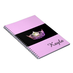 Miss America Orchid Crown Notebook- Custom Name Notebook