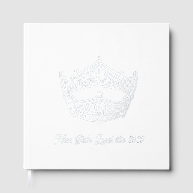 Miss America Pageant Crown Foil Scrapbook Foil  Guest Book (Front)