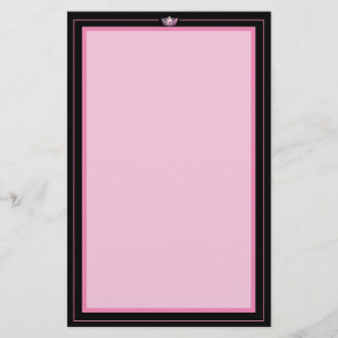 Miss America Pink Crown Stationery Paper