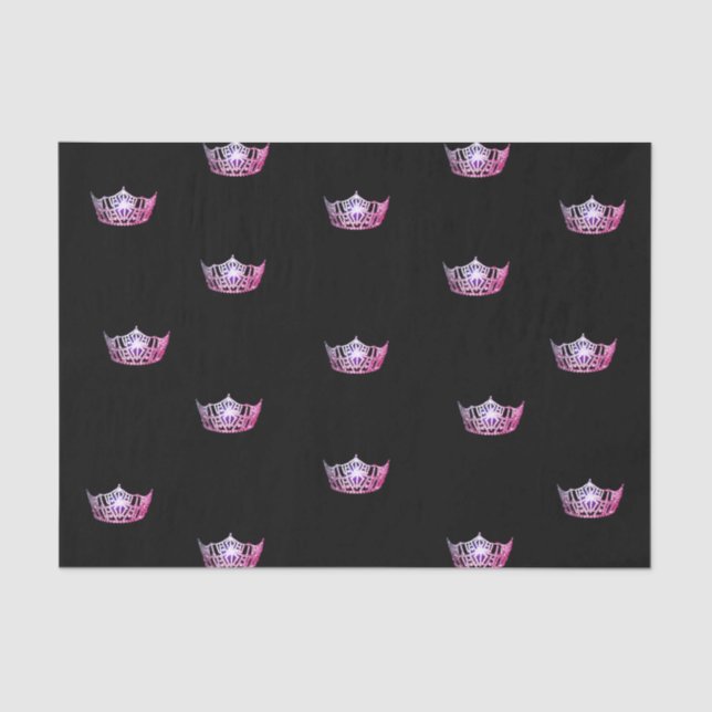 Miss America Pink Crown Tissue Paper (Front)
