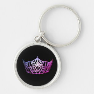 Miss America Plum Crown Metal Key Chain