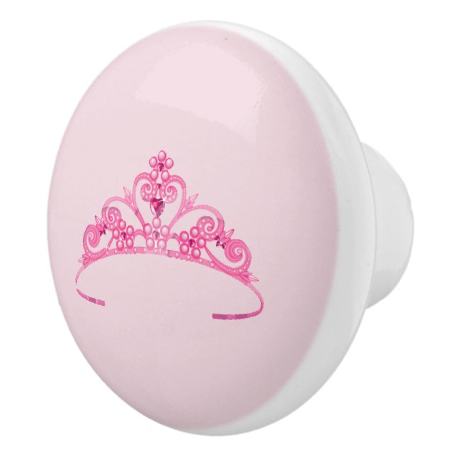 Miss America Princess Crown Ceramic Cabinet Knob (Right)