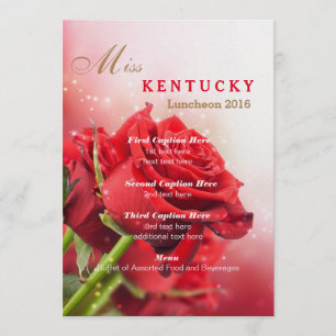 Miss America  Red Roses Luncheon Program Card