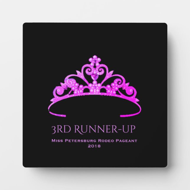 Miss America Rodeo Crown Runner-up Plaque (Front)