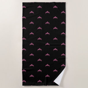 Miss America Rodeo USA Tiara Crown Beach Towel