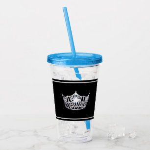 Miss America Silver Crown Acrylic Tumbler