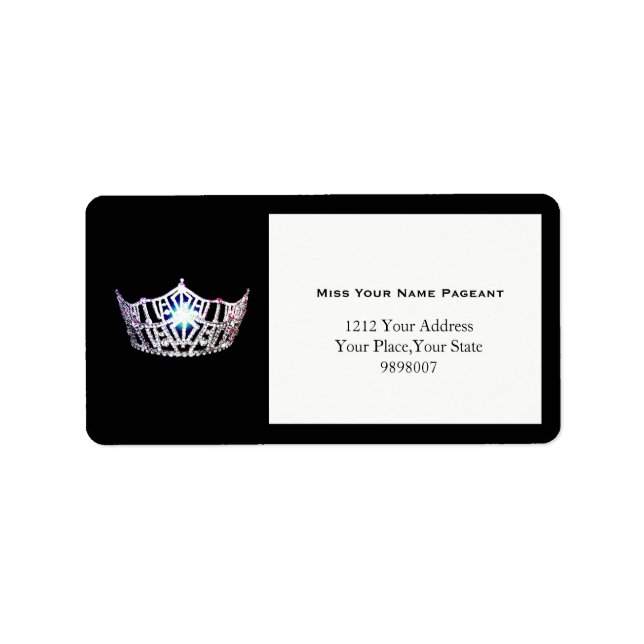 Miss America Silver Crown Address Labels (Front)
