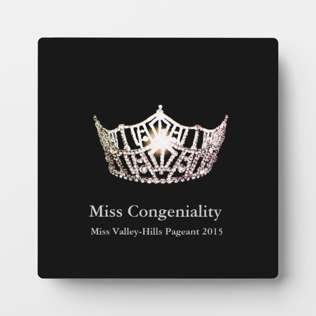 Miss America Silver Crown Awards Plaque (Front)
