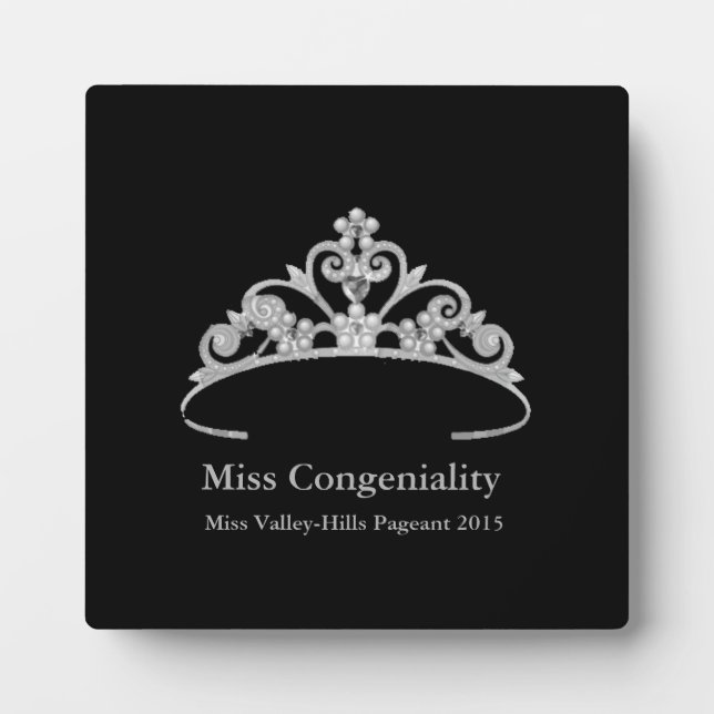 Miss America Silver Crown Awards Plaque (Front)