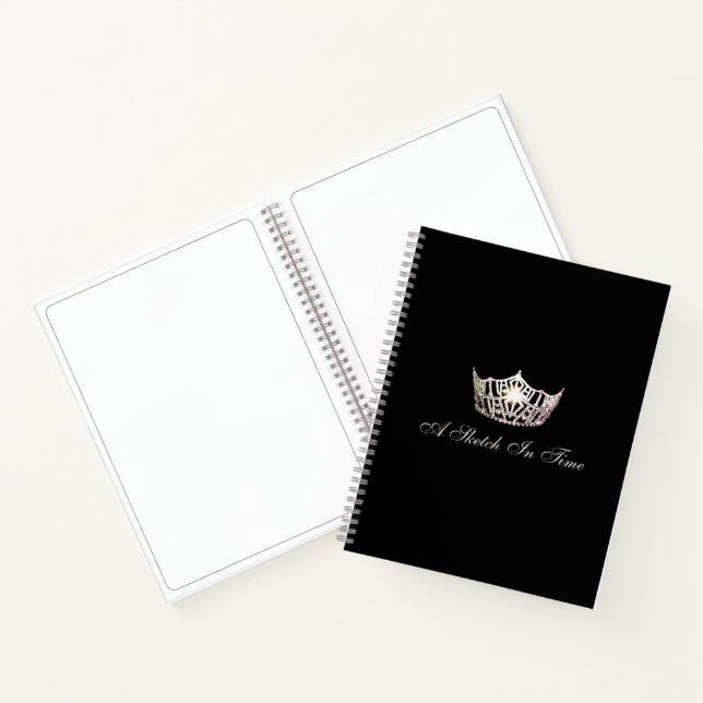 Miss America Silver Crown Custom Sketchbook Notebook (Inside)