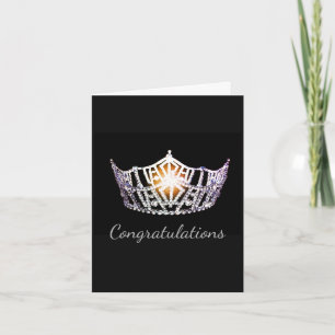 Miss America Silver Crown Greeting Card-Congrats Card