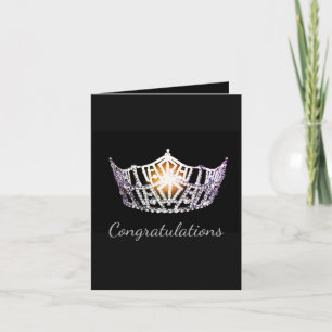 Miss America Silver Crown Greeting Card-Congrats Card