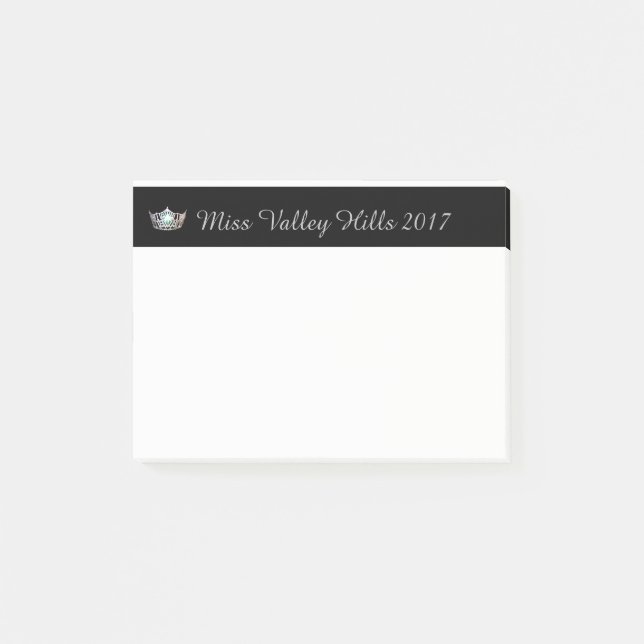 Miss America Silver Crown & Name Post-it-Notes Post-it Notes (Front)