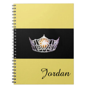 Miss America Silver Crown Notebook Custom Name