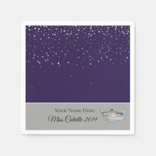 Miss America Silver Crown Paper Napkins