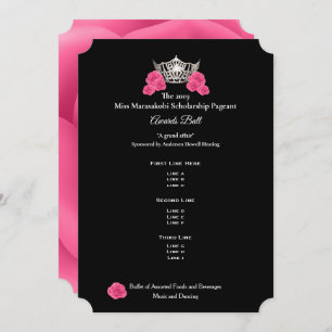Miss America Silver Crown Rose Awards Ball Prgm Invitation
