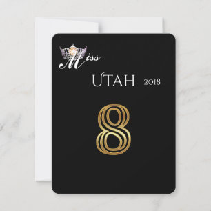 Miss America Silver Crown Table Card-8 Invitation