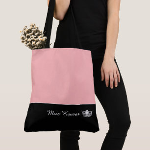 Miss America Silver Crown Tote Bag-Large