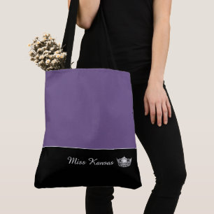 Miss America Silver Crown Tote Bag-Large Bag