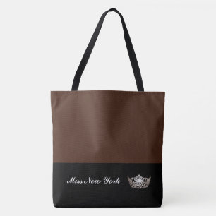 Miss America Silver Crown Tote Bag-Large BT Sienna