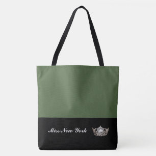 Miss America Silver Crown Tote Bag-Large Cactus Bag