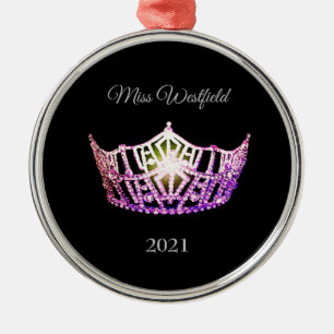 Miss America style Crown Christmas Ornament