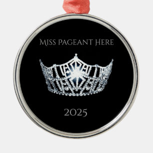 Miss America style Crown Christmas Ornament
