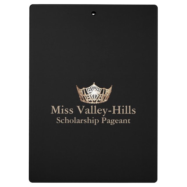 Miss America style Crown Clipboard with Reverse (Back)