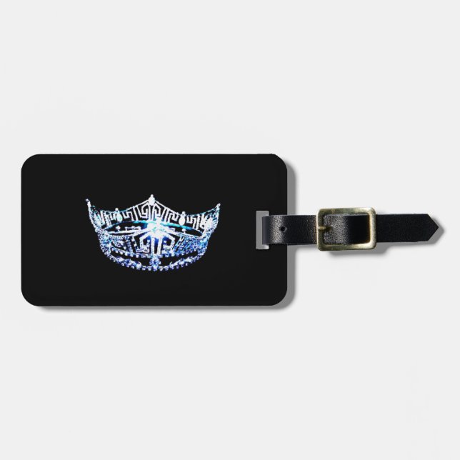 Miss America style Crown Luggage Tag (Front Horizontal)