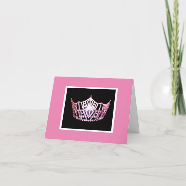 Miss America style Crown Thank You Card (Front)