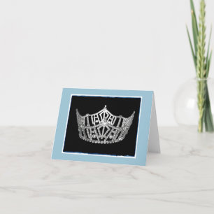 Miss America style Crown Thank You Card