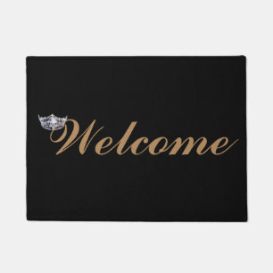 Miss America style Crown Welcome Custom Door Mat