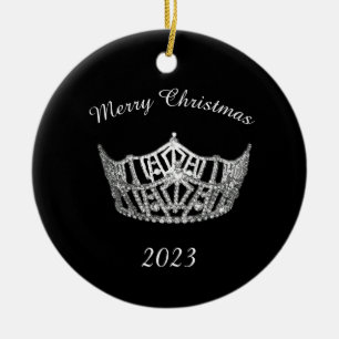 Miss America style Custom Circle Ornament