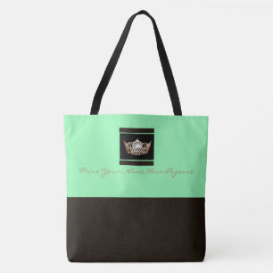 Miss America style Custom Colour Tote Brown/Aqua Bag